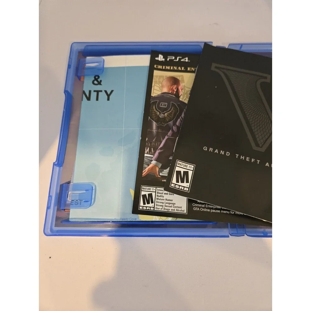 Grand Theft Auto V PS4 Game Instruction Manual